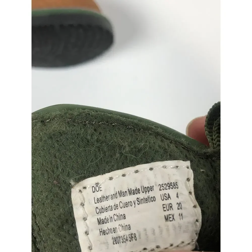FADED GLORY LEATHER CAMO KIDS BOOTS SIZE 4